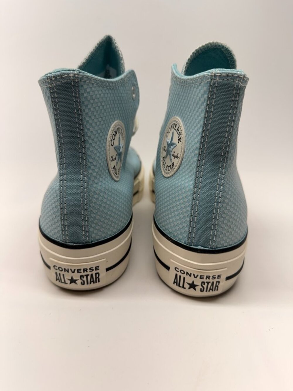 Converse Women's Chuck Taylor All Star Lift Checkered Infinity pool Blue Sz 9 - Picture 7 of 8